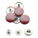 15mm 4-Part S Spring Press Studs with Coloured Caps and Silver Components (10 Sets)